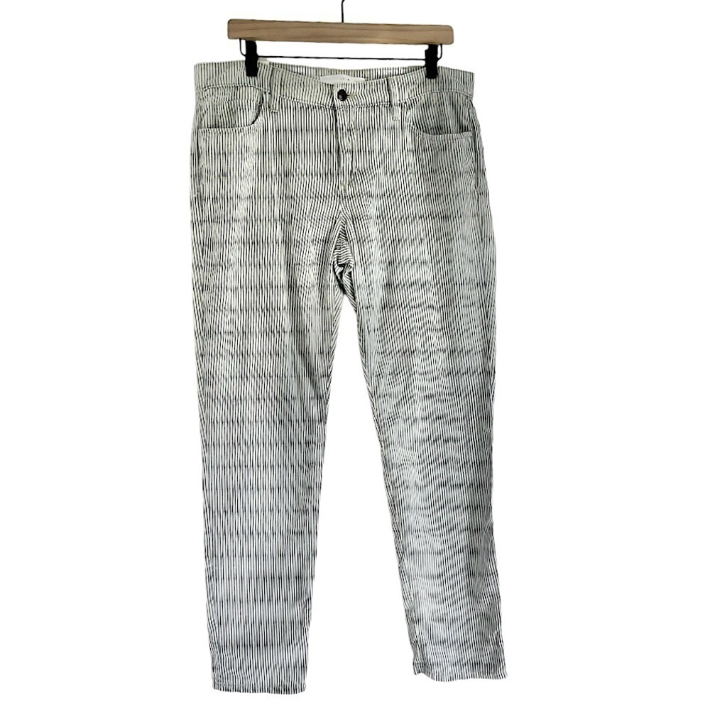 NWT Joe’s Jeans The Weekender Slim Fit Pin Stripe Crop Pants Blue White Size 31
